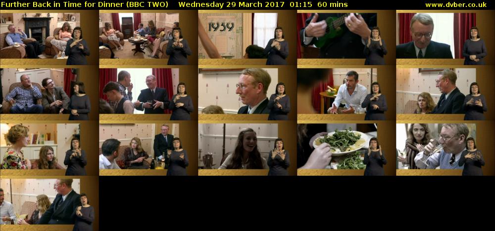 Further Back in Time for Dinner (BBC TWO) Wednesday 29 March 2017 01:15 - 02:15