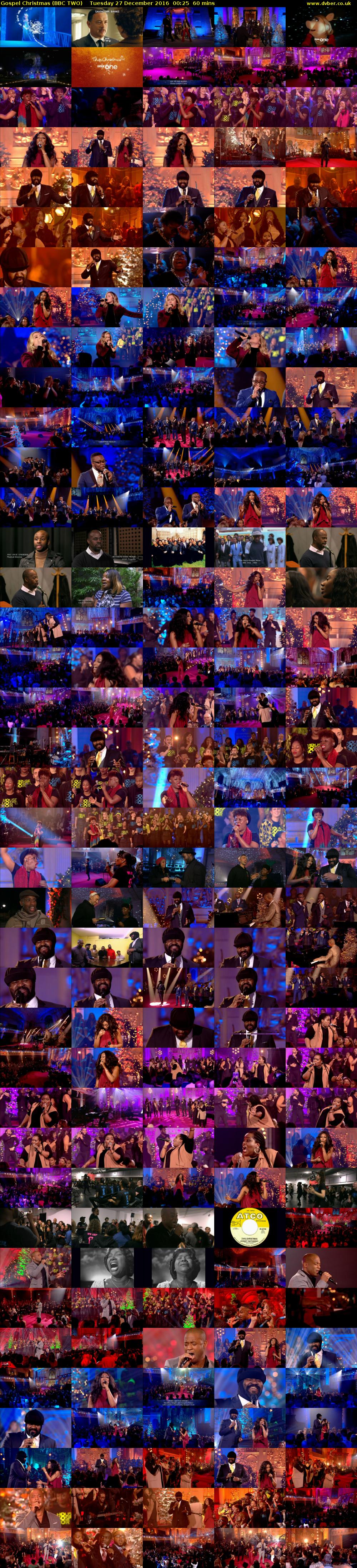 Gospel Christmas (BBC TWO) Tuesday 27 December 2016 00:25 - 01:25