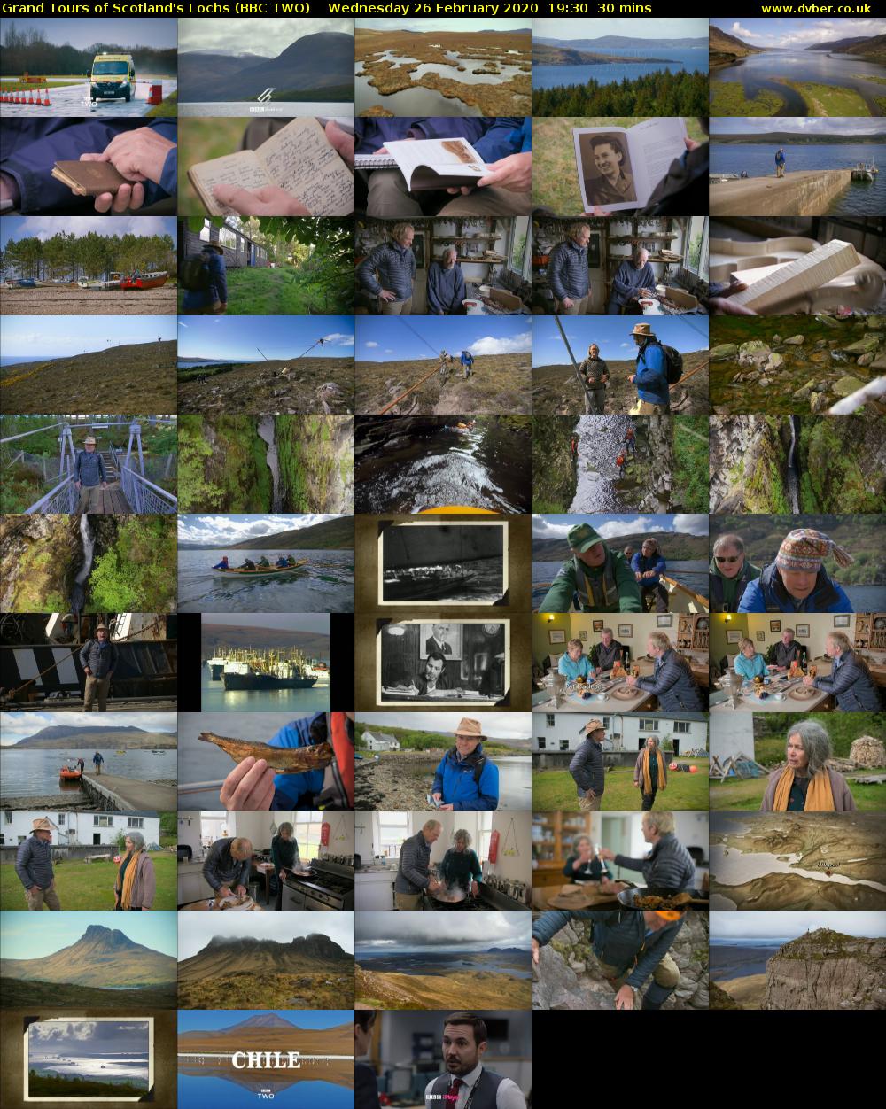 Grand Tours of Scotland's Lochs (BBC TWO) Wednesday 26 February 2020 19:30 - 20:00