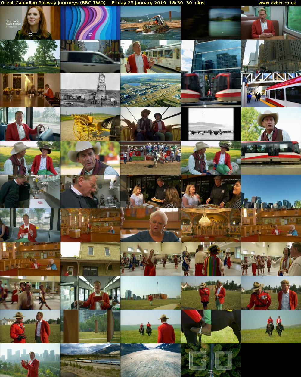 Great Canadian Railway Journeys (BBC TWO) Friday 25 January 2019 18:30 - 19:00