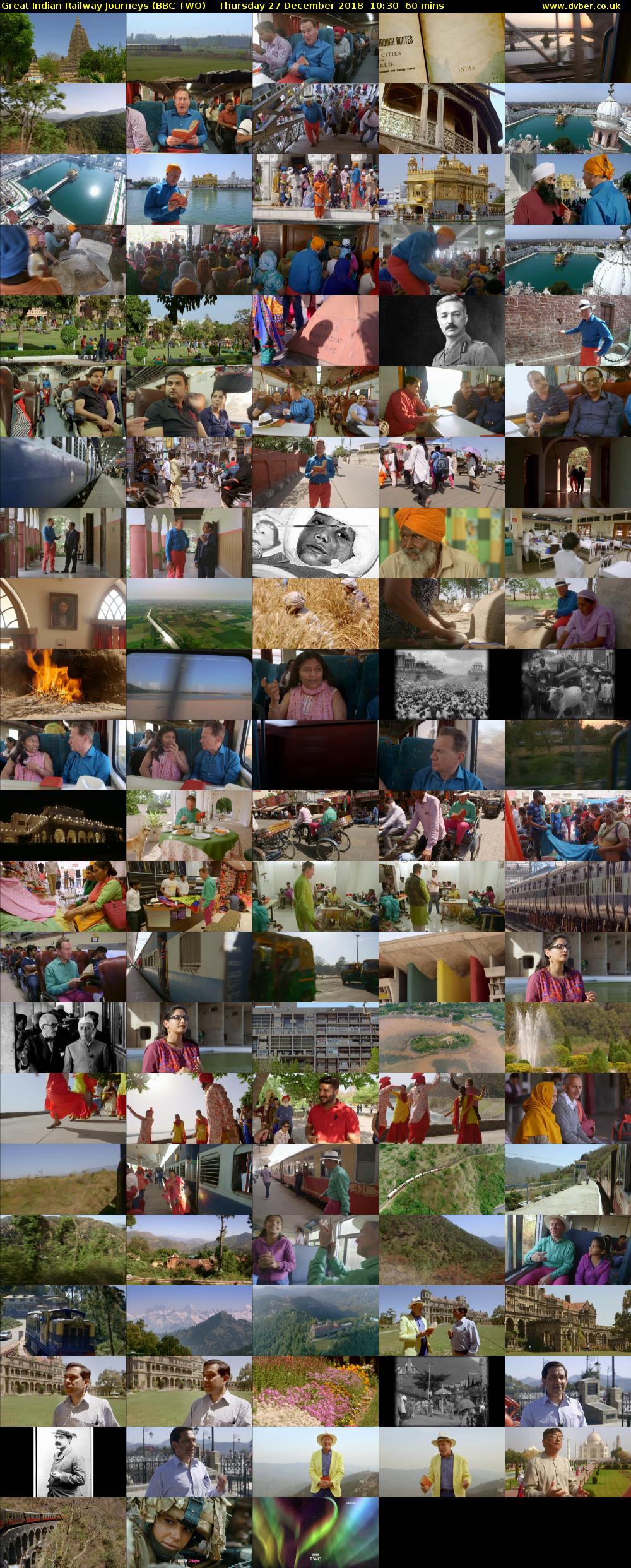 Great Indian Railway Journeys (BBC TWO) Thursday 27 December 2018 10:30 - 11:30