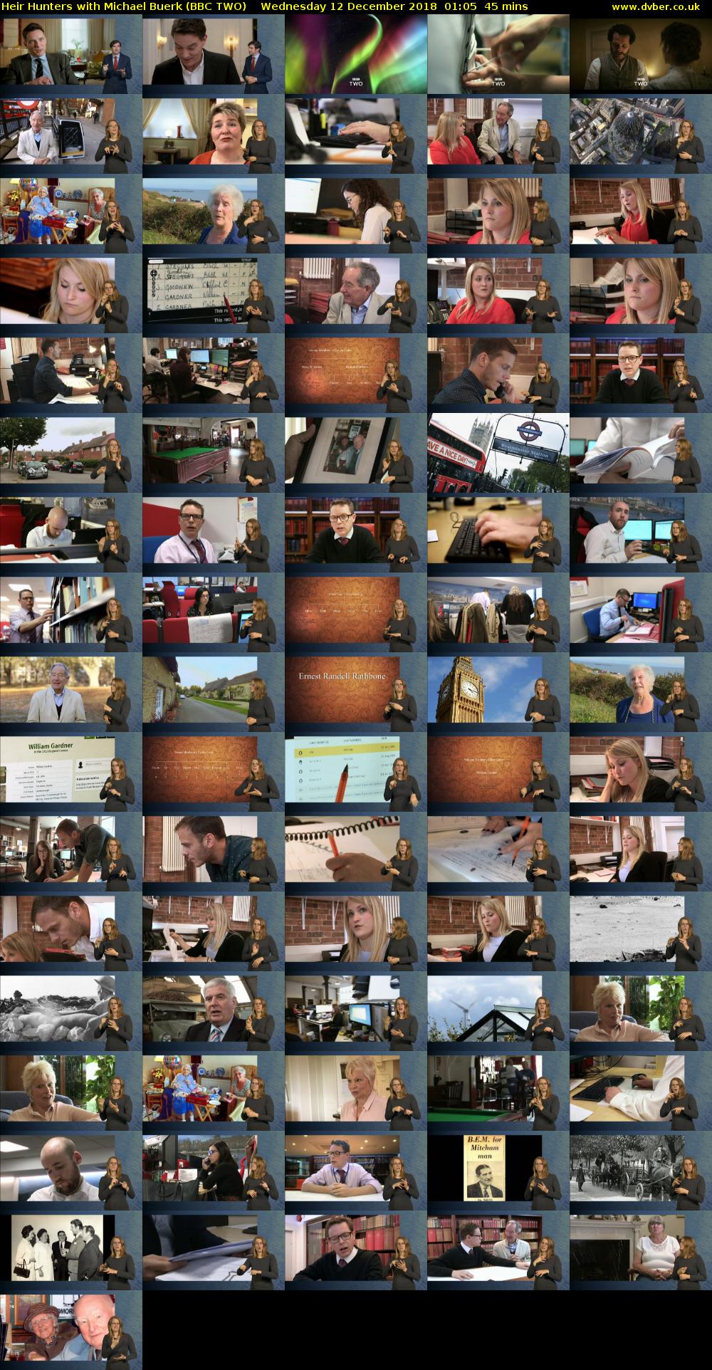 Heir Hunters with Michael Buerk (BBC TWO) Wednesday 12 December 2018 01:05 - 01:50