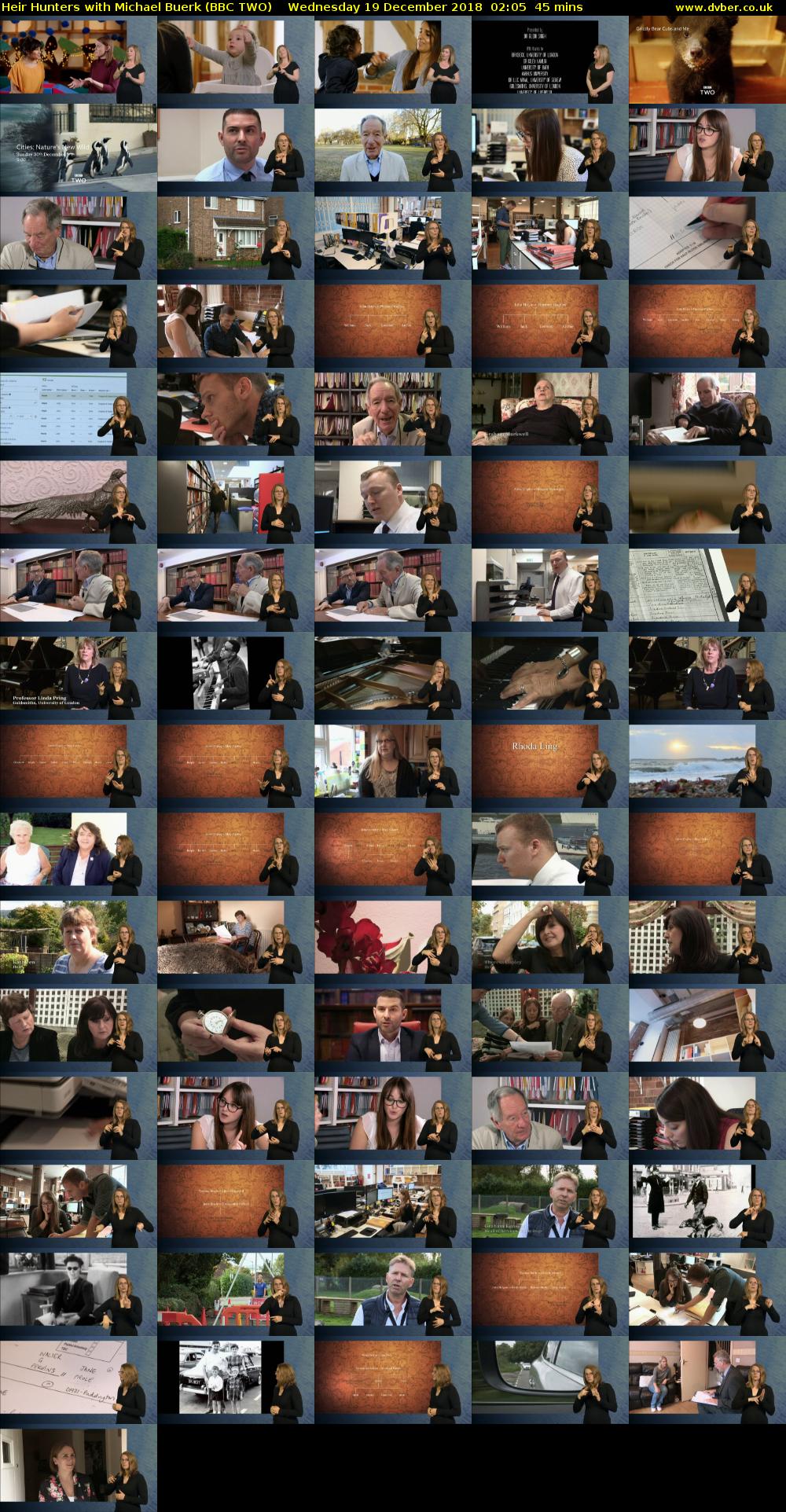 Heir Hunters with Michael Buerk (BBC TWO) Wednesday 19 December 2018 02:05 - 02:50