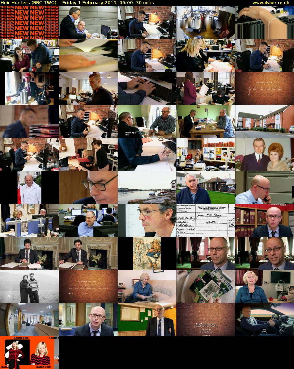 Heir Hunters (BBC TWO) Friday 1 February 2019 06:00 - 06:30