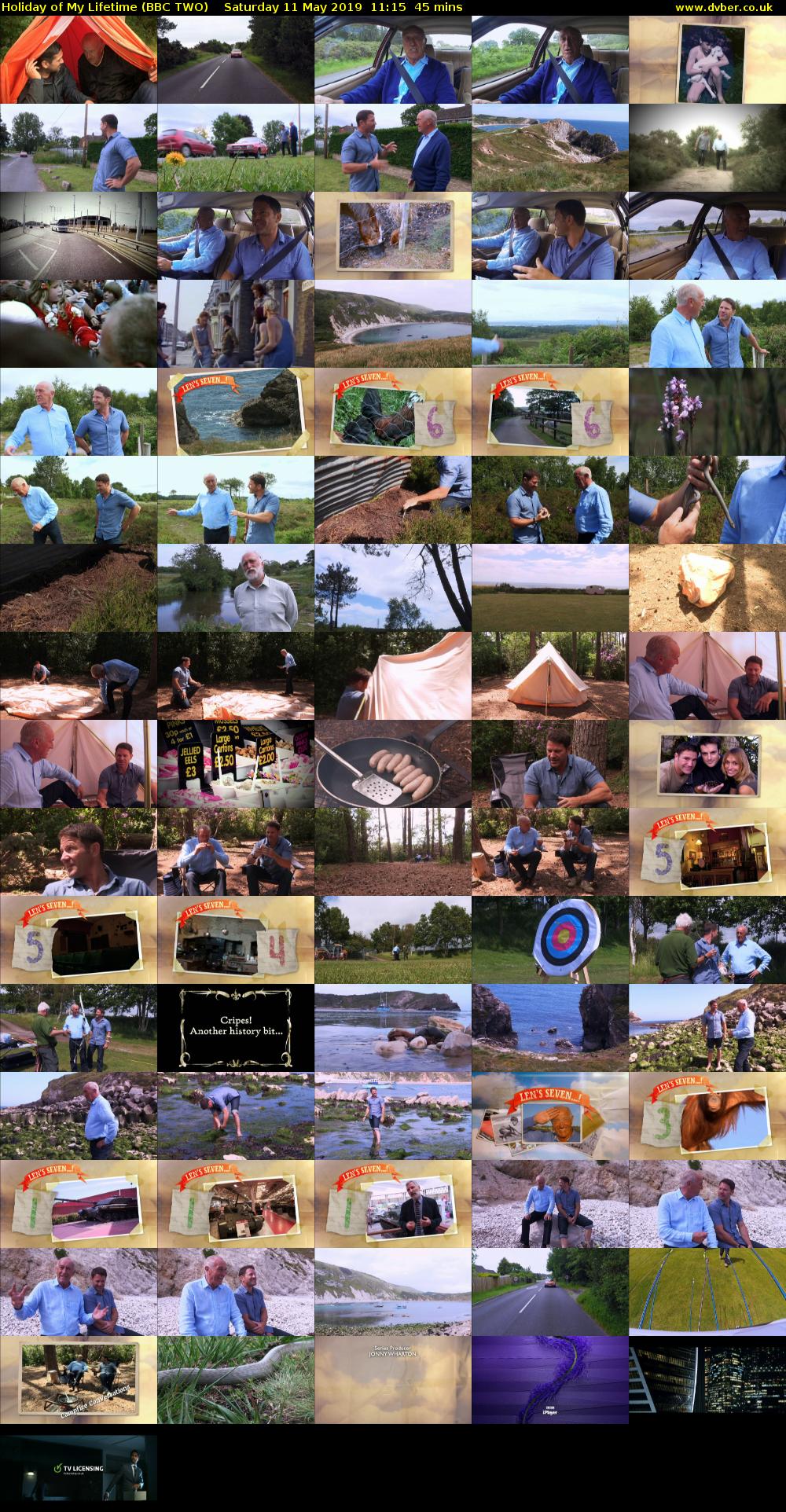 Holiday of My Lifetime (BBC TWO) Saturday 11 May 2019 11:15 - 12:00