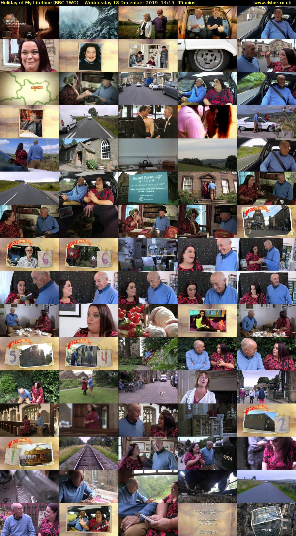 Holiday of My Lifetime (BBC TWO) Wednesday 18 December 2019 14:15 - 15:00