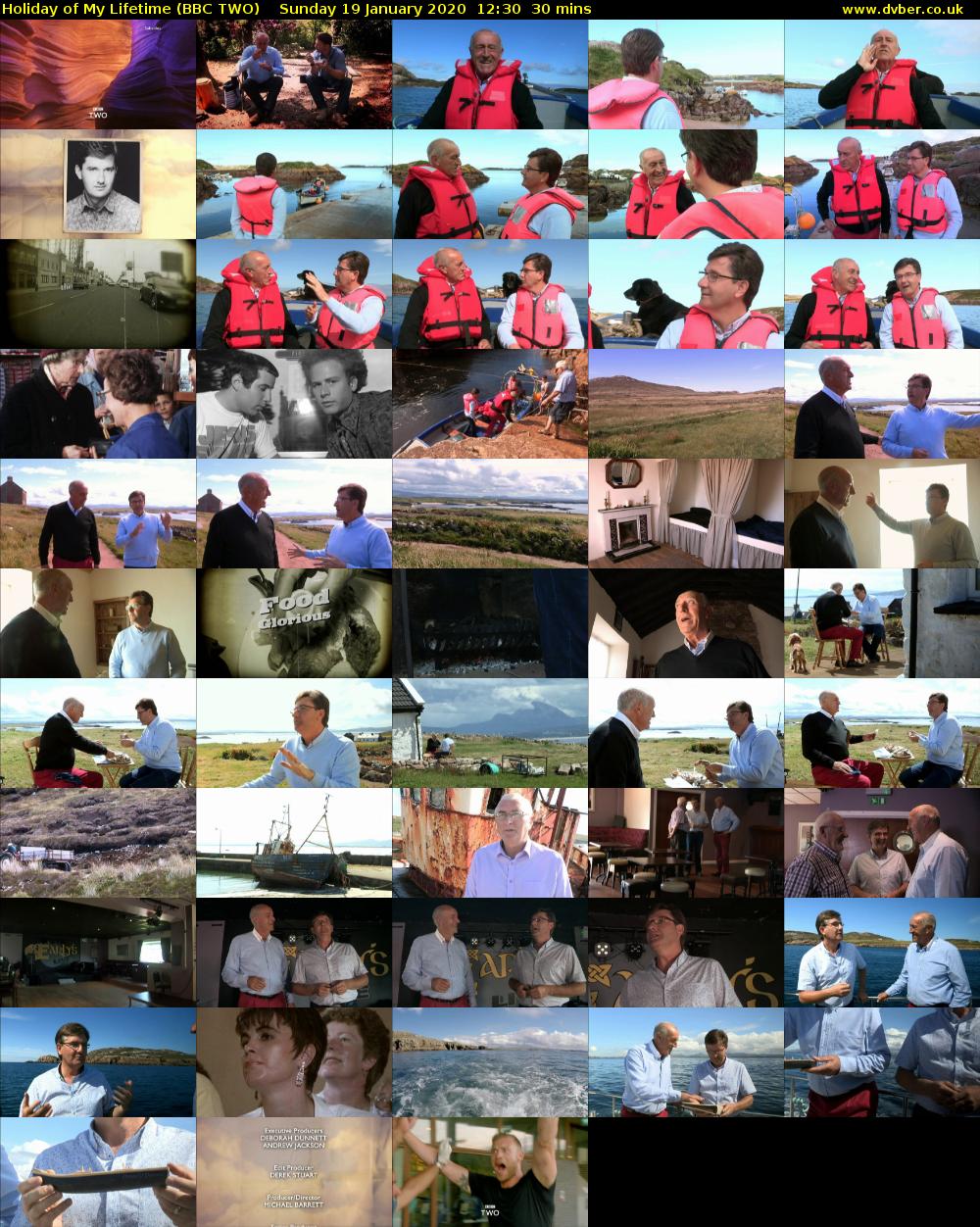 Holiday of My Lifetime (BBC TWO) Sunday 19 January 2020 12:30 - 13:00