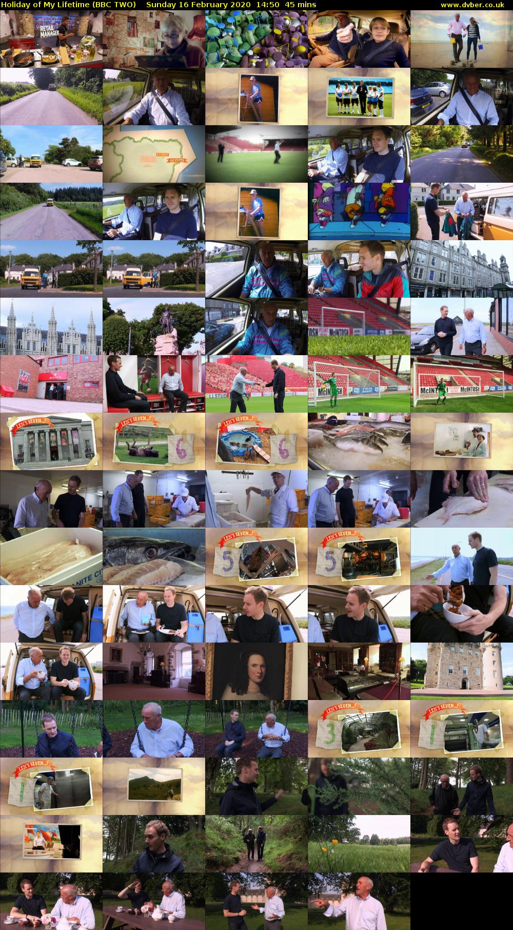 Holiday of My Lifetime (BBC TWO) Sunday 16 February 2020 14:50 - 15:35