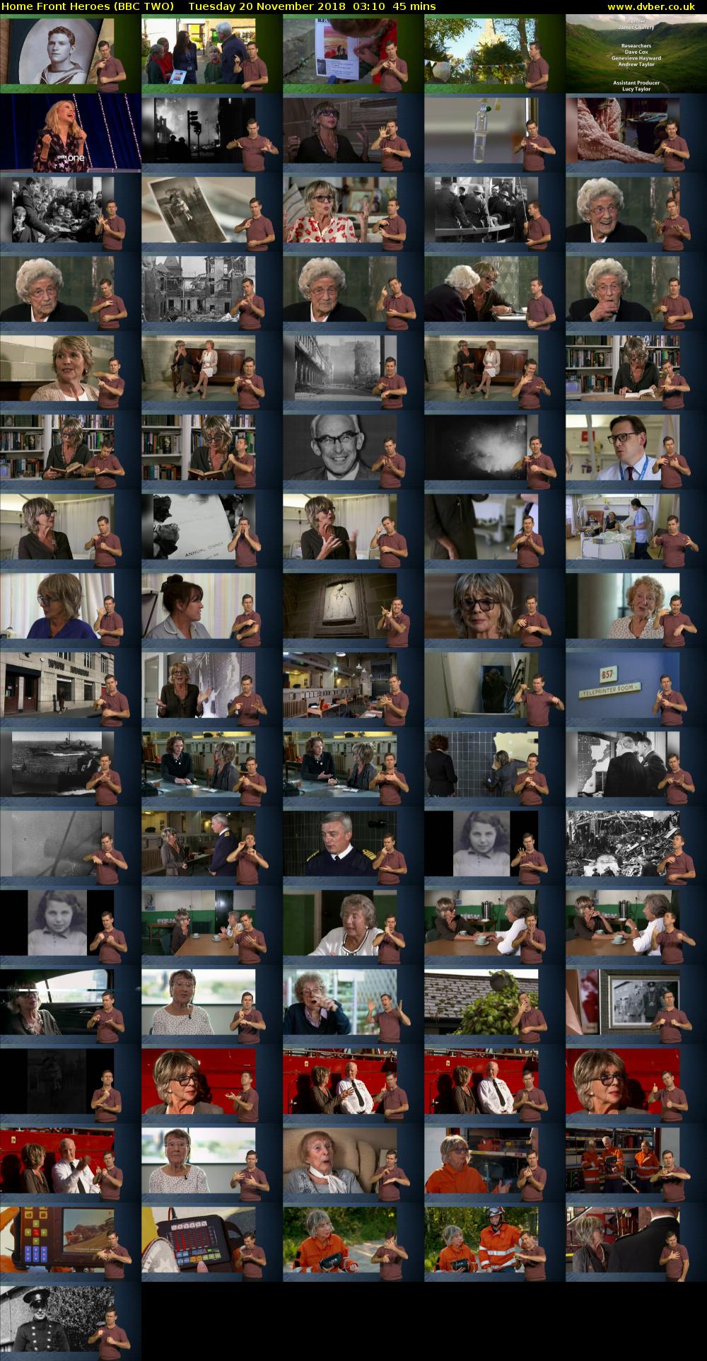 Home Front Heroes (BBC TWO) Tuesday 20 November 2018 03:10 - 03:55