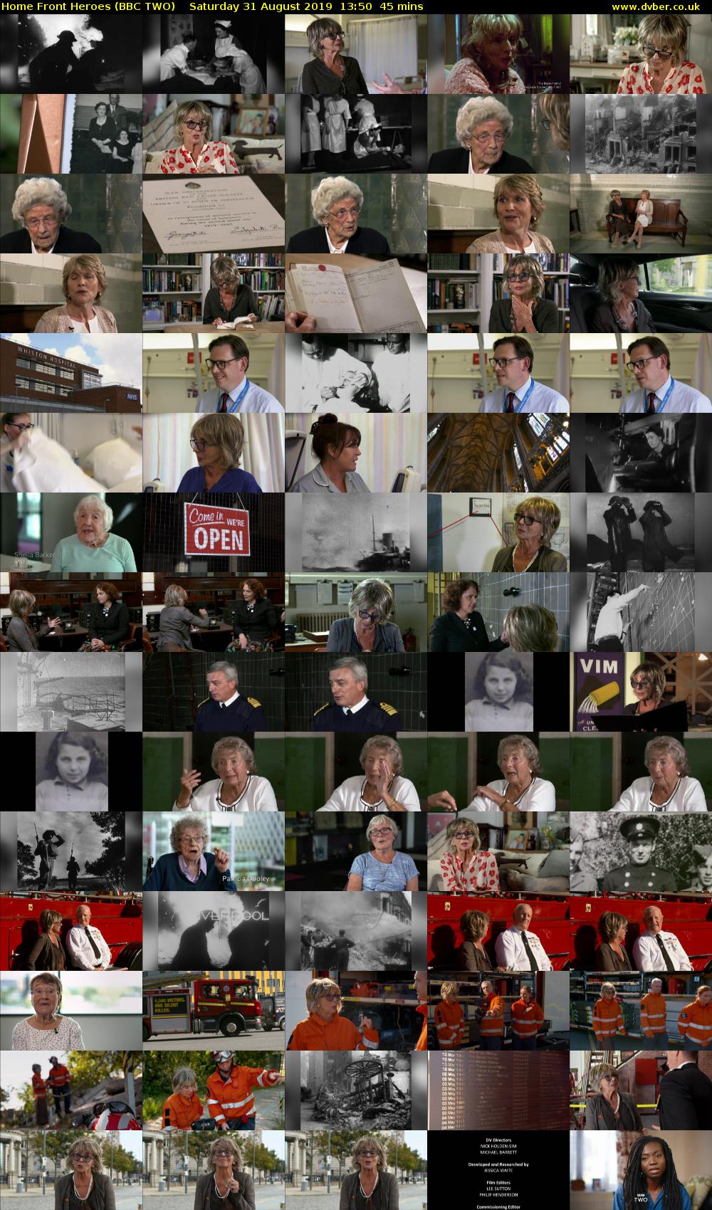 Home Front Heroes (BBC TWO) Saturday 31 August 2019 13:50 - 14:35