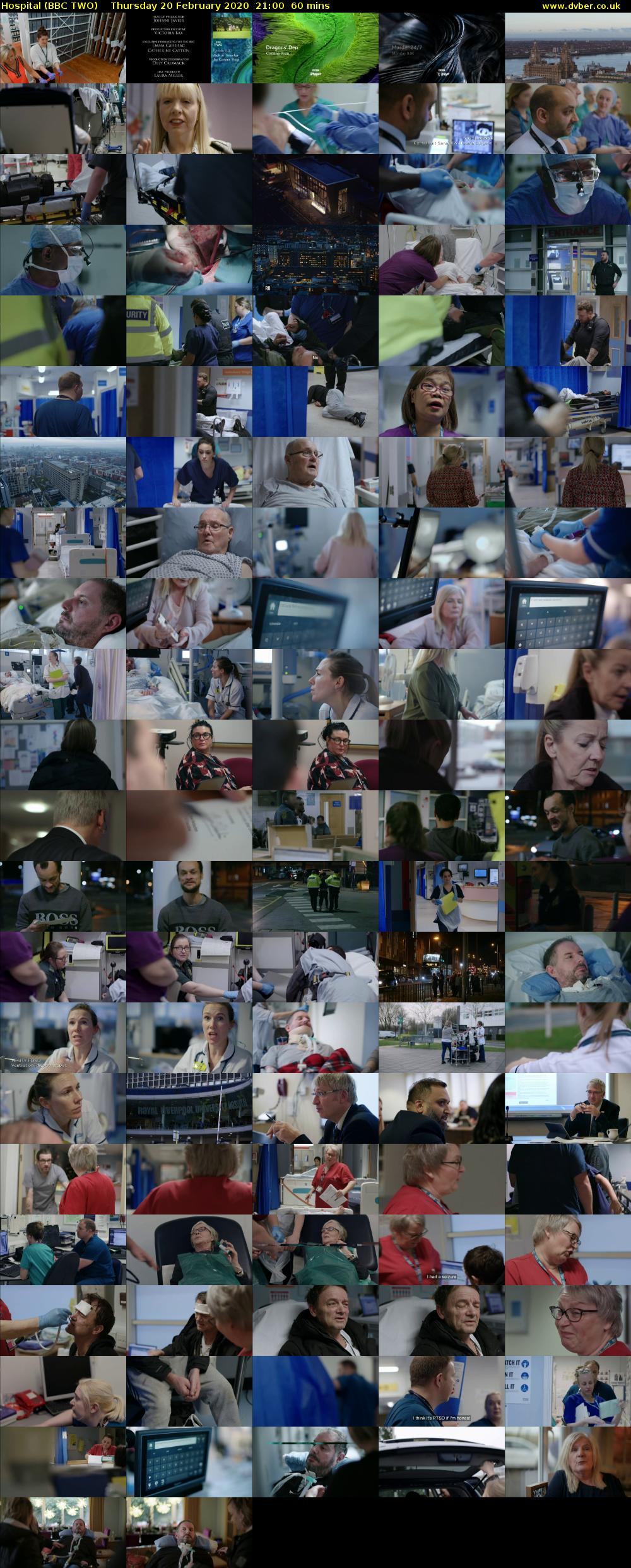Hospital (BBC TWO) Thursday 20 February 2020 21:00 - 22:00