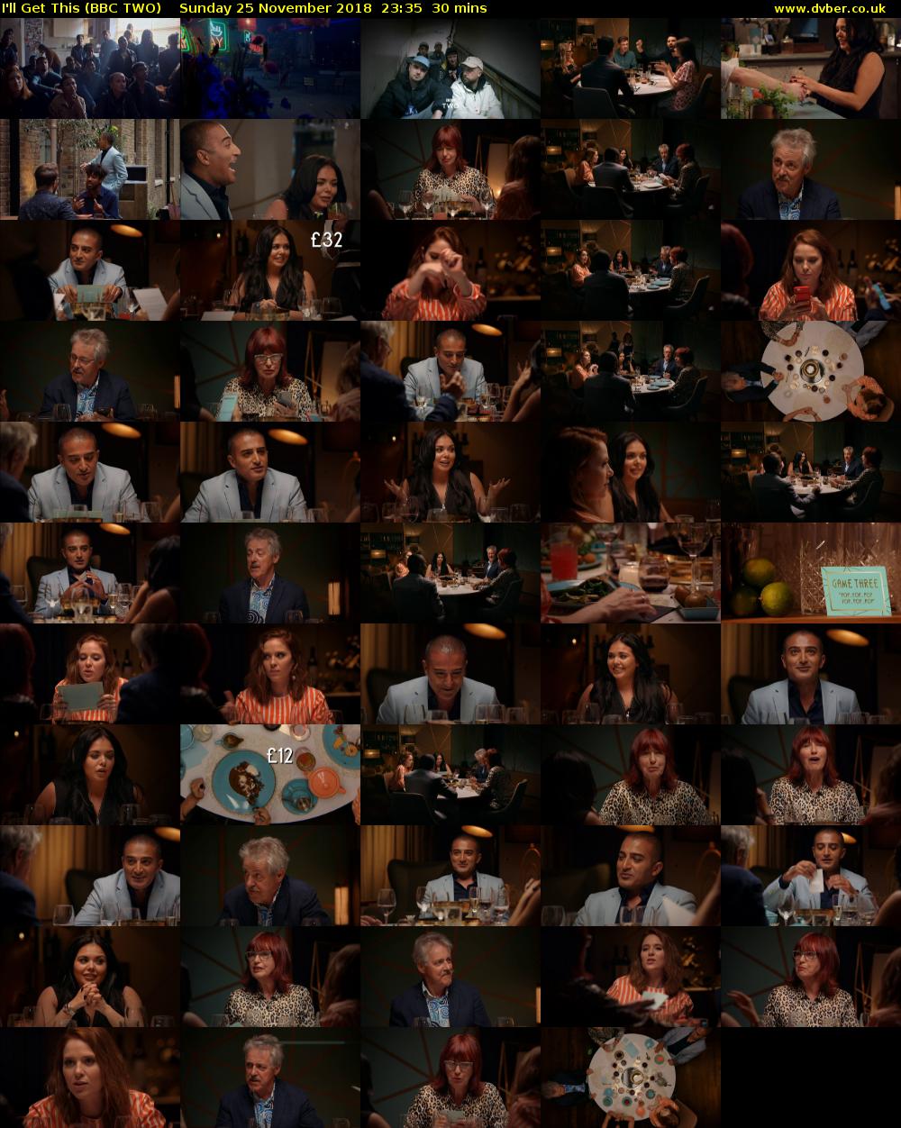 I'll Get This (BBC TWO) Sunday 25 November 2018 23:35 - 00:05