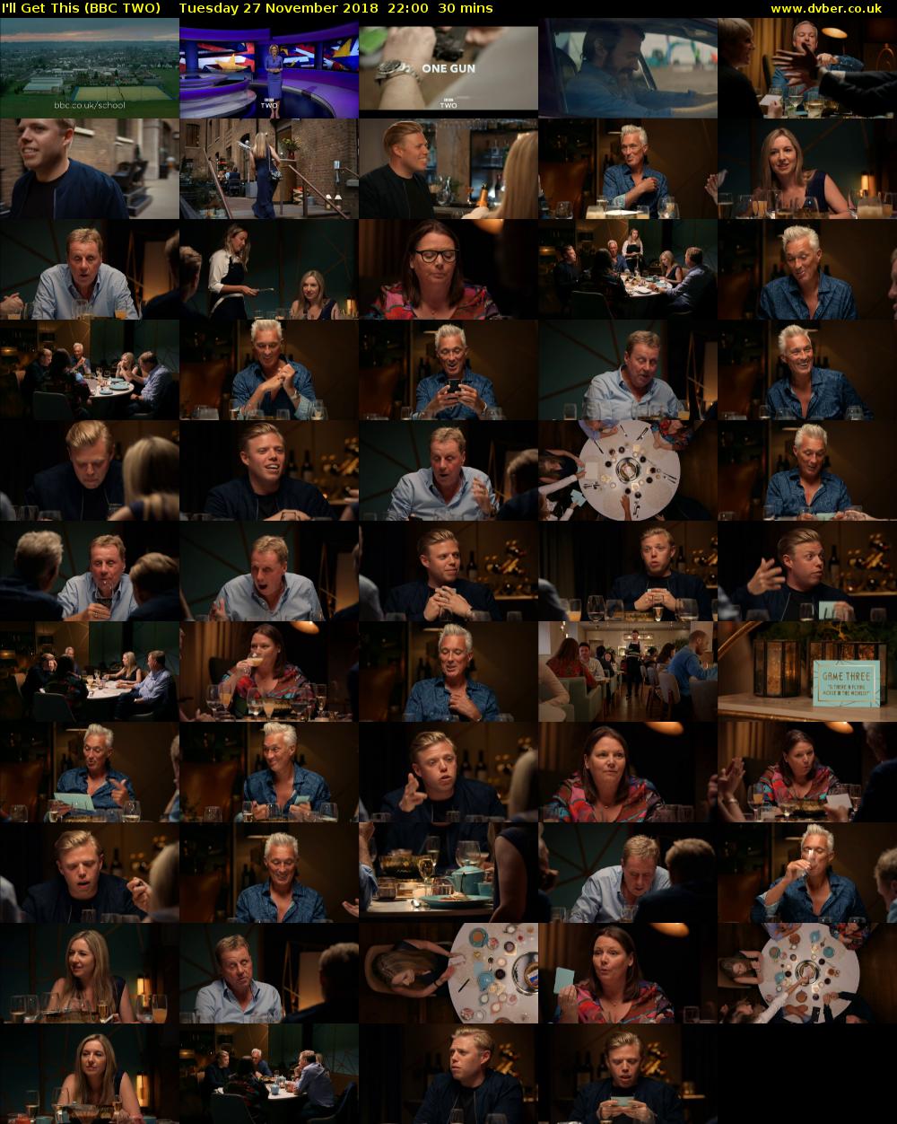 I'll Get This (BBC TWO) Tuesday 27 November 2018 22:00 - 22:30