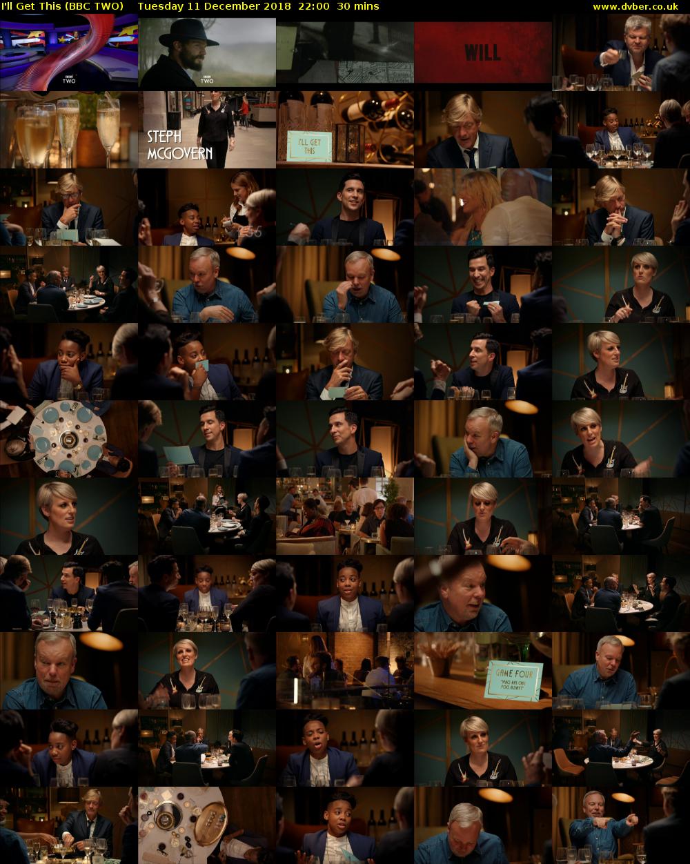 I'll Get This (BBC TWO) Tuesday 11 December 2018 22:00 - 22:30