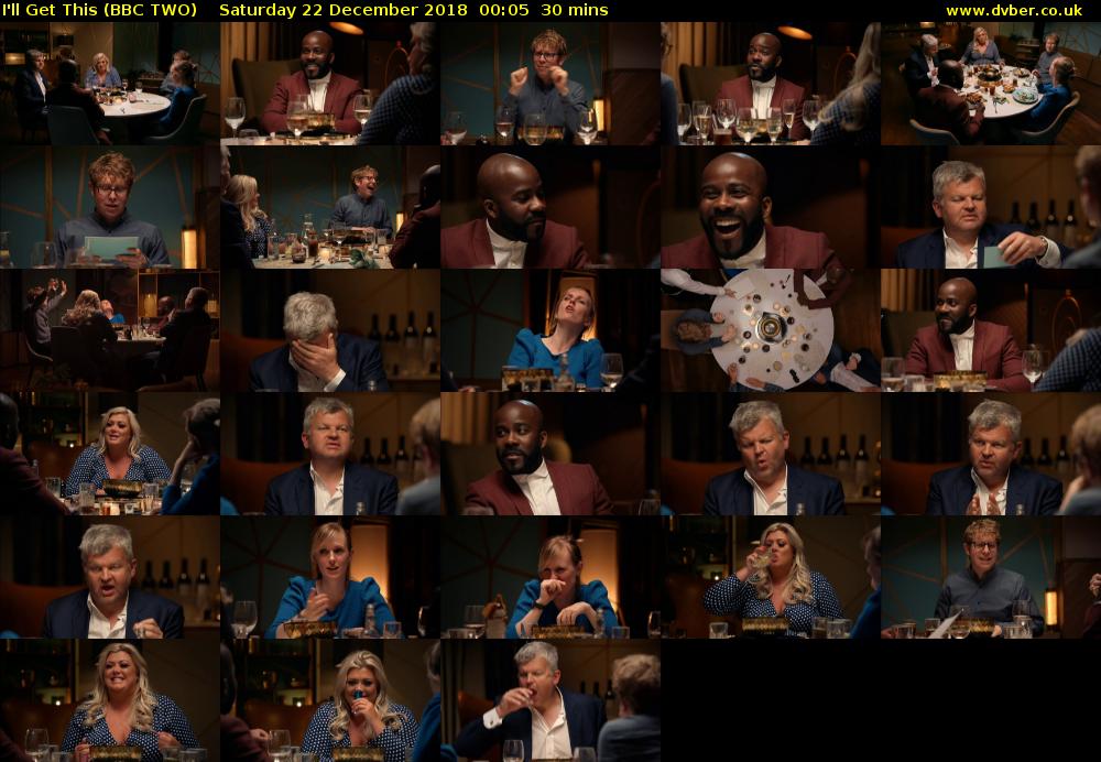 I'll Get This (BBC TWO) Saturday 22 December 2018 00:05 - 00:35