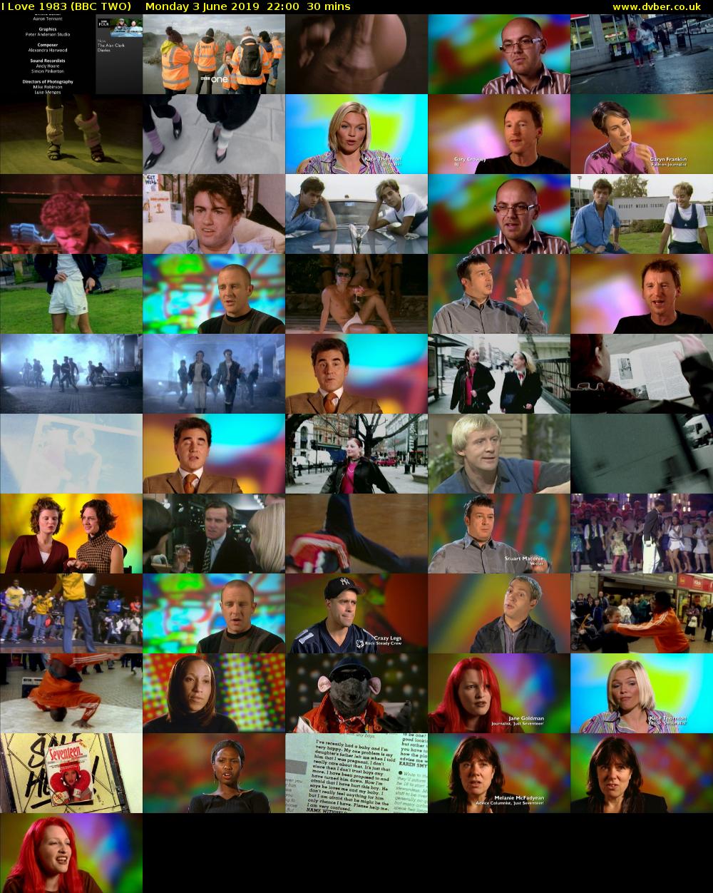 I Love 1983 (BBC TWO) Monday 3 June 2019 22:00 - 22:30
