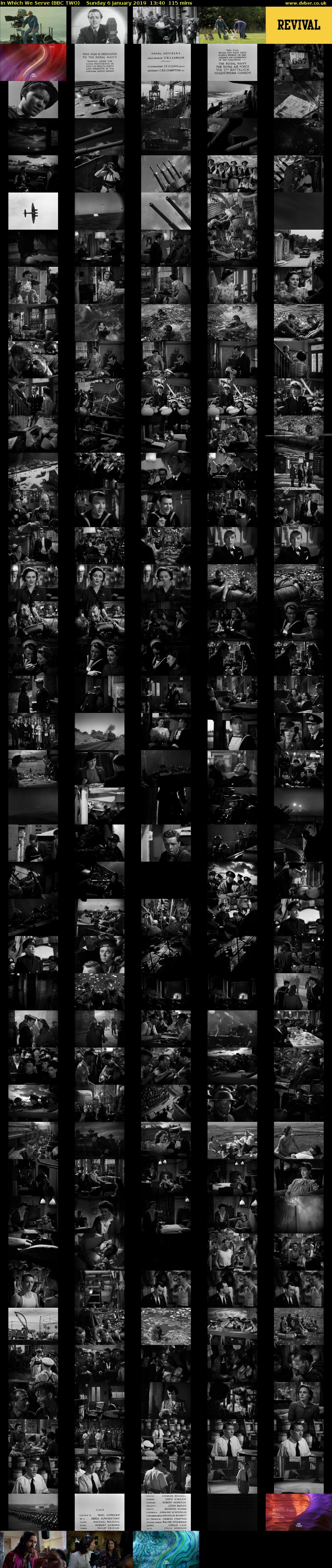 In Which We Serve (BBC TWO) Sunday 6 January 2019 13:40 - 15:35