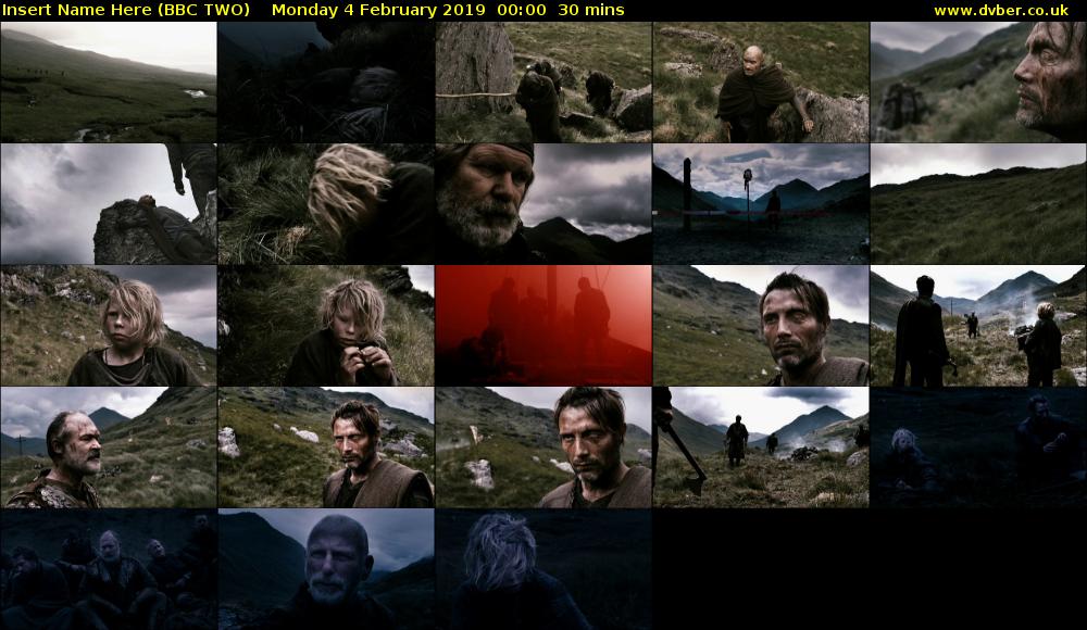 Insert Name Here (BBC TWO) Monday 4 February 2019 00:00 - 00:30