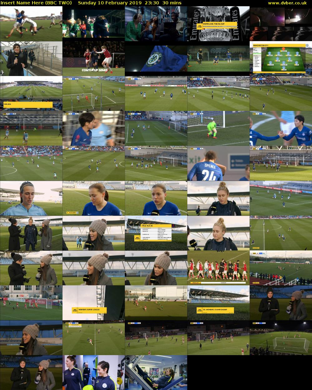 Insert Name Here (BBC TWO) Sunday 10 February 2019 23:30 - 00:00