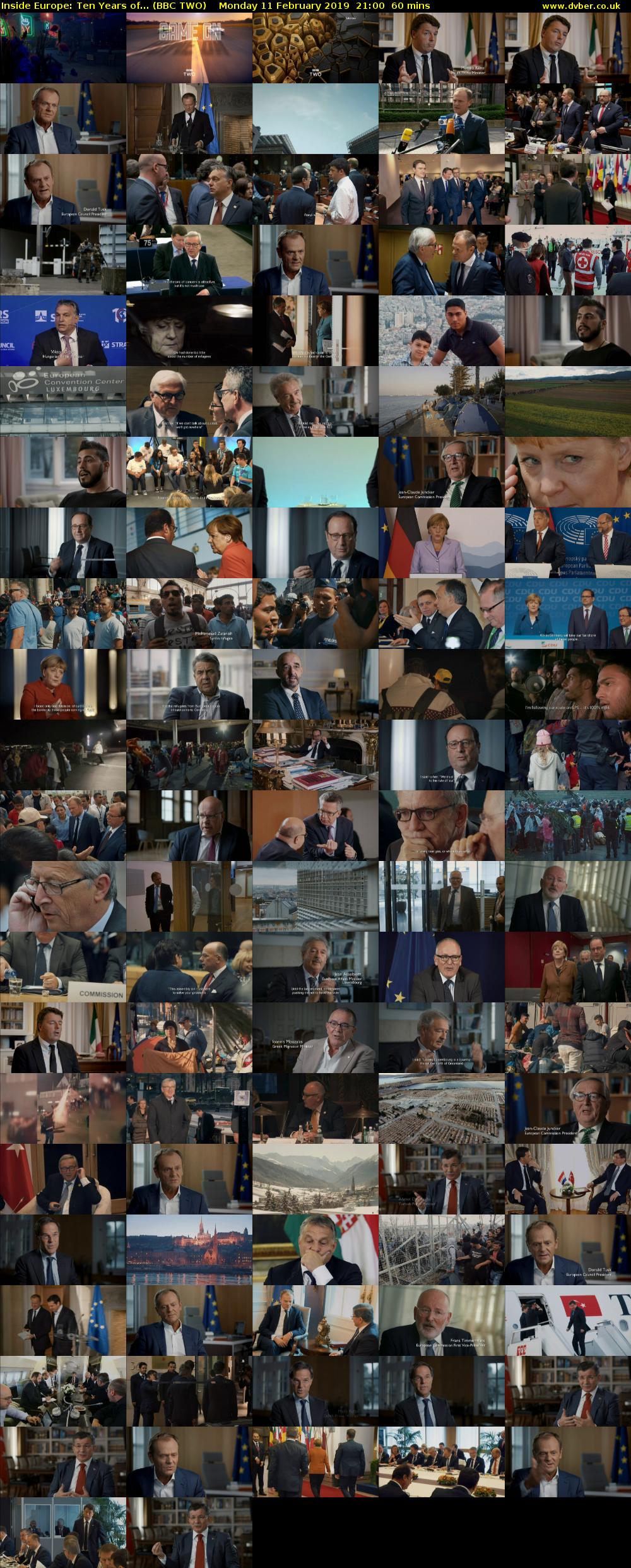 Inside Europe: Ten Years of... (BBC TWO) Monday 11 February 2019 21:00 - 22:00