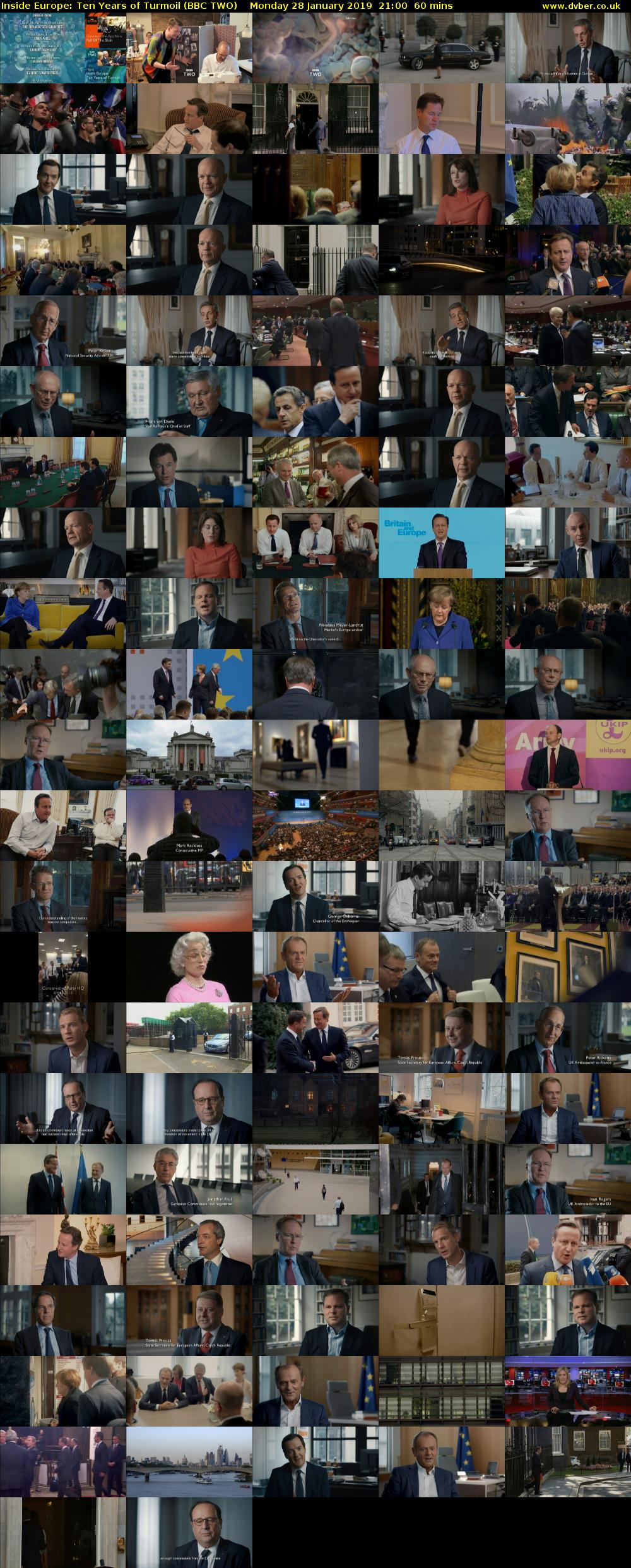 Inside Europe: Ten Years of Turmoil (BBC TWO) Monday 28 January 2019 21:00 - 22:00