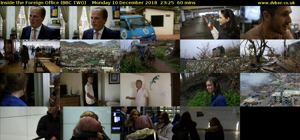 Inside the Foreign Office (BBC TWO) Monday 10 December 2018 23:25 - 00:25
