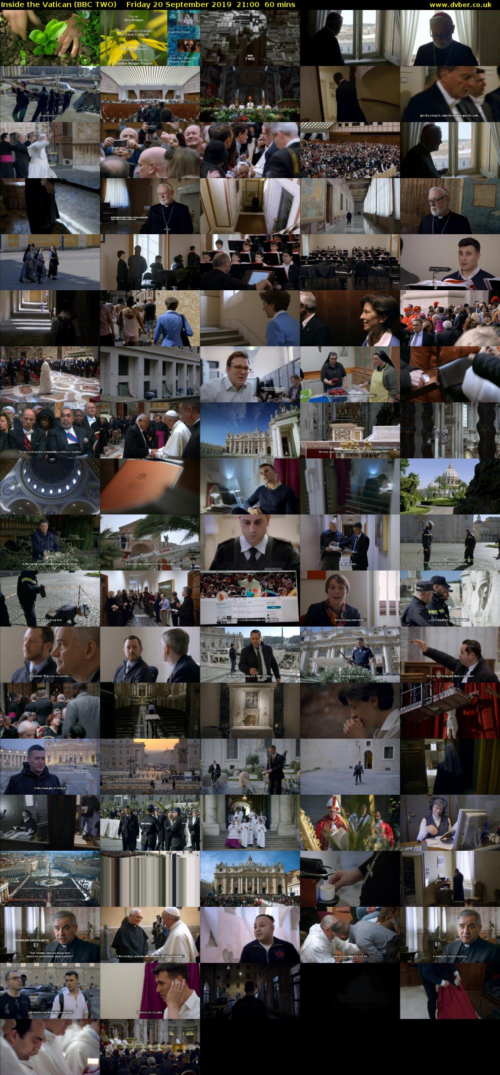 Inside the Vatican (BBC TWO) Friday 20 September 2019 21:00 - 22:00