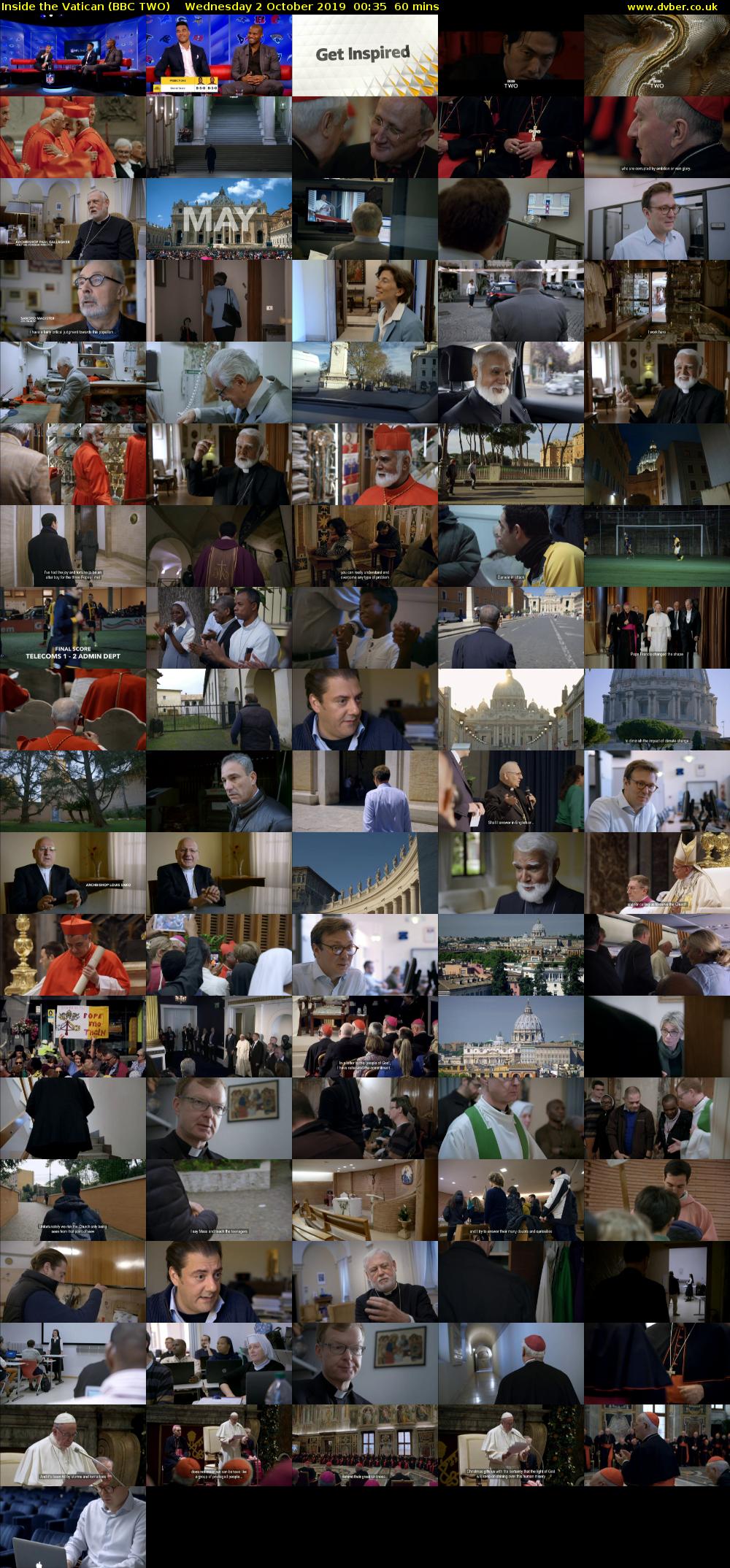 Inside the Vatican (BBC TWO) Wednesday 2 October 2019 00:35 - 01:35