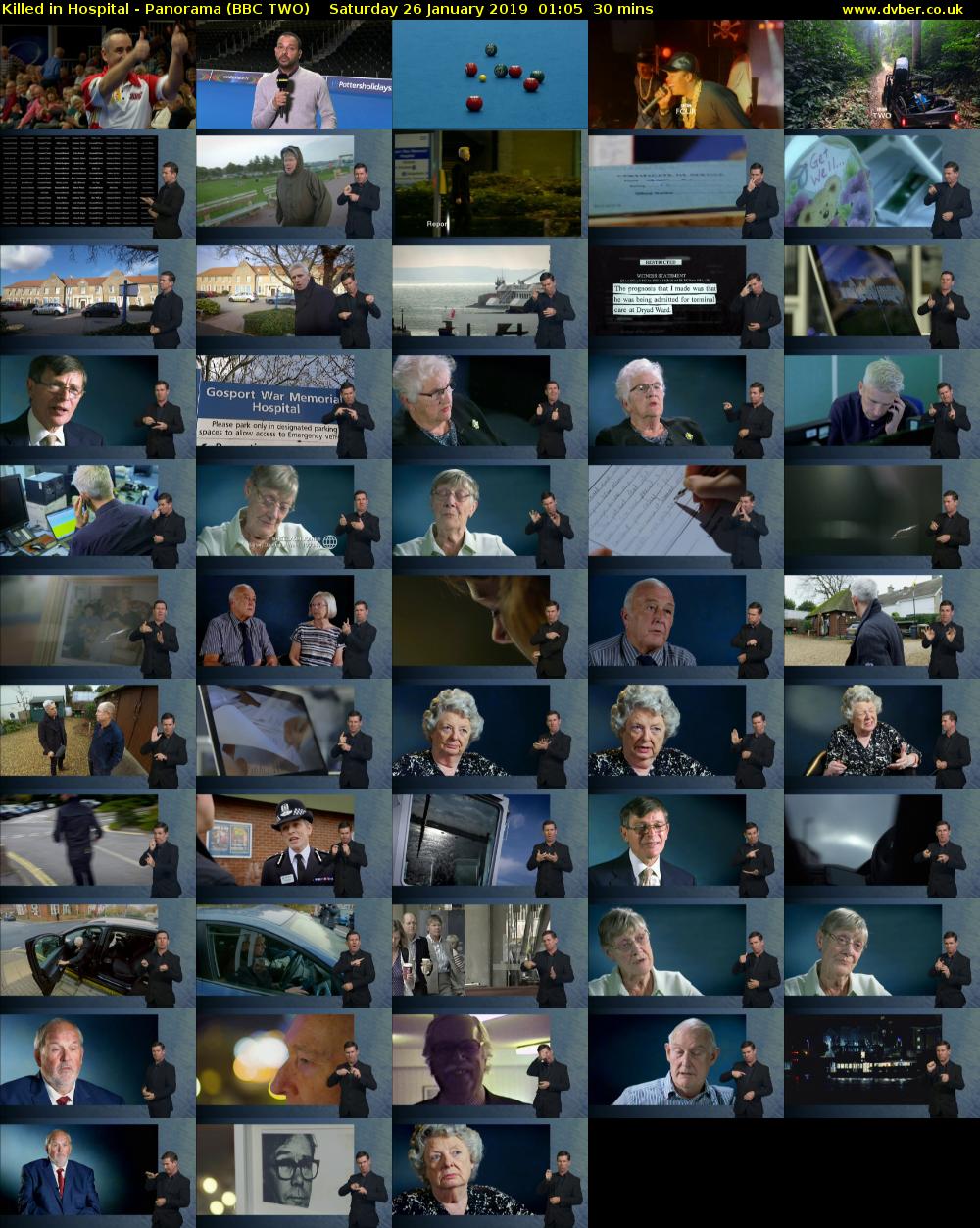 Killed in Hospital - Panorama (BBC TWO) Saturday 26 January 2019 01:05 - 01:35