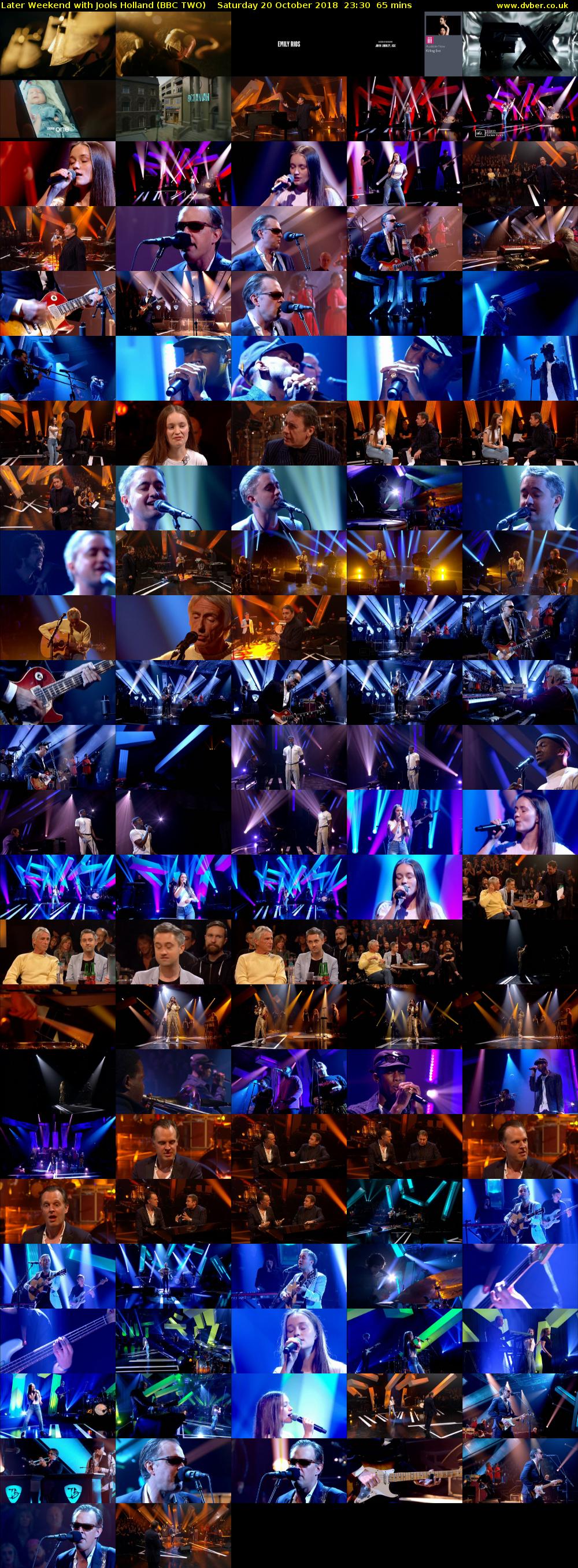 Later Weekend with Jools Holland (BBC TWO) Saturday 20 October 2018 23:30 - 00:35
