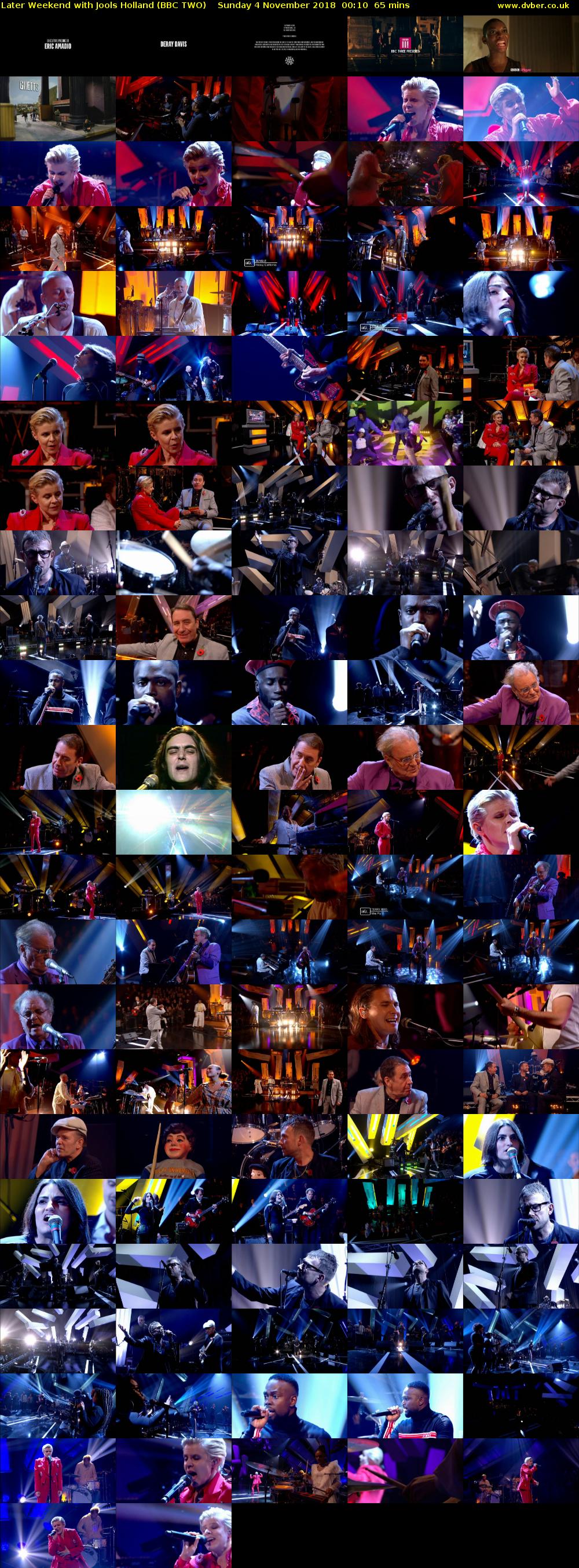 Later Weekend with Jools Holland (BBC TWO) Sunday 4 November 2018 00:10 - 01:15