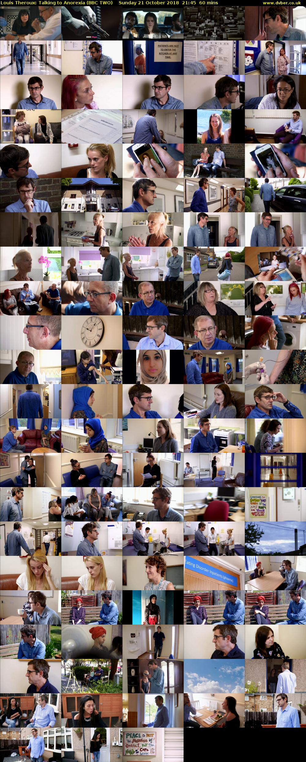 Louis Theroux: Talking to Anorexia (BBC TWO) Sunday 21 October 2018 21:45 - 22:45