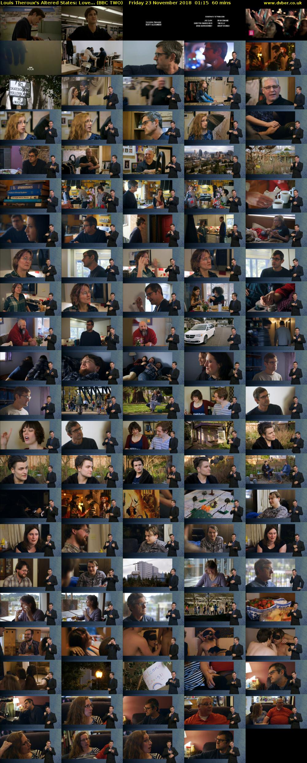 Louis Theroux's Altered States: Love... (BBC TWO) Friday 23 November 2018 01:15 - 02:15