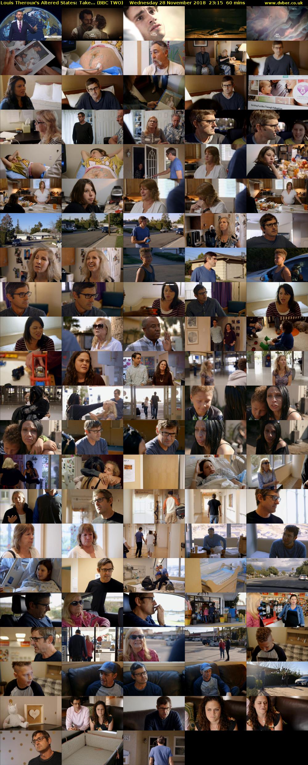 Louis Theroux's Altered States: Take... (BBC TWO) Wednesday 28 November 2018 23:15 - 00:15