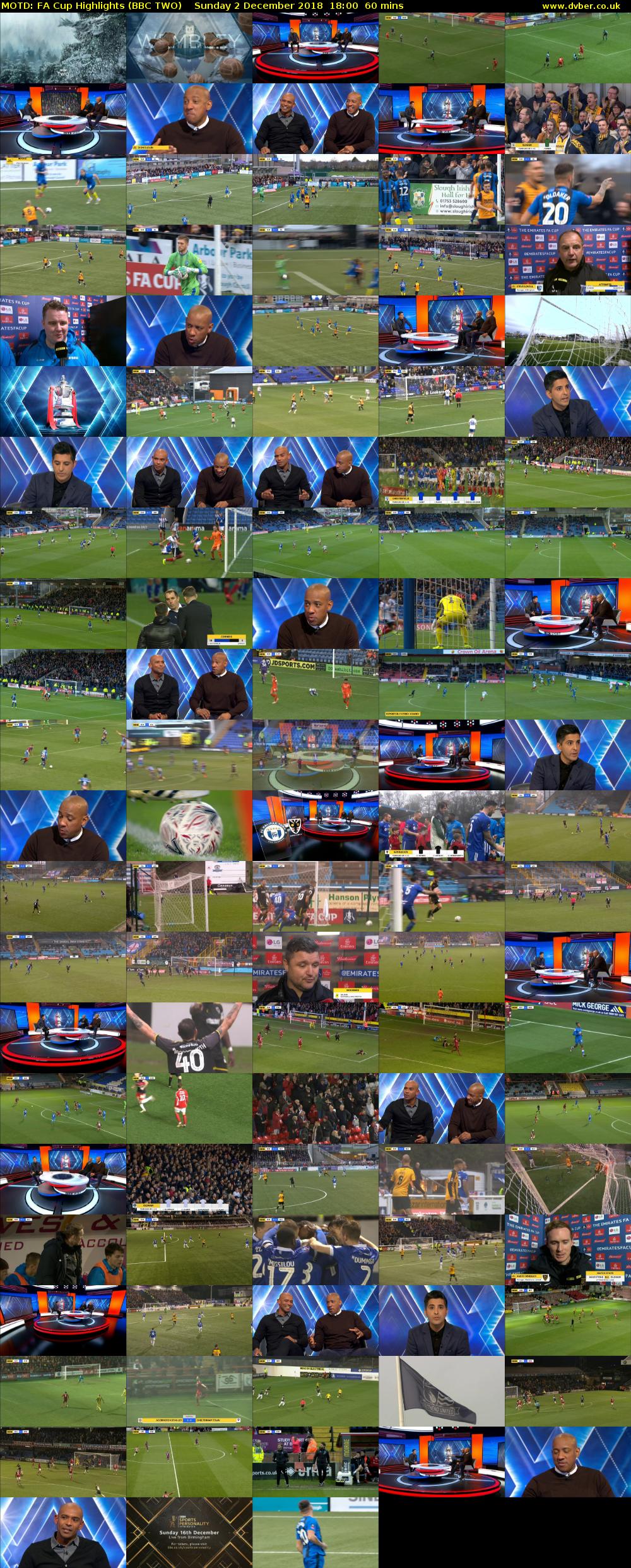 MOTD: FA Cup Highlights (BBC TWO) Sunday 2 December 2018 18:00 - 19:00