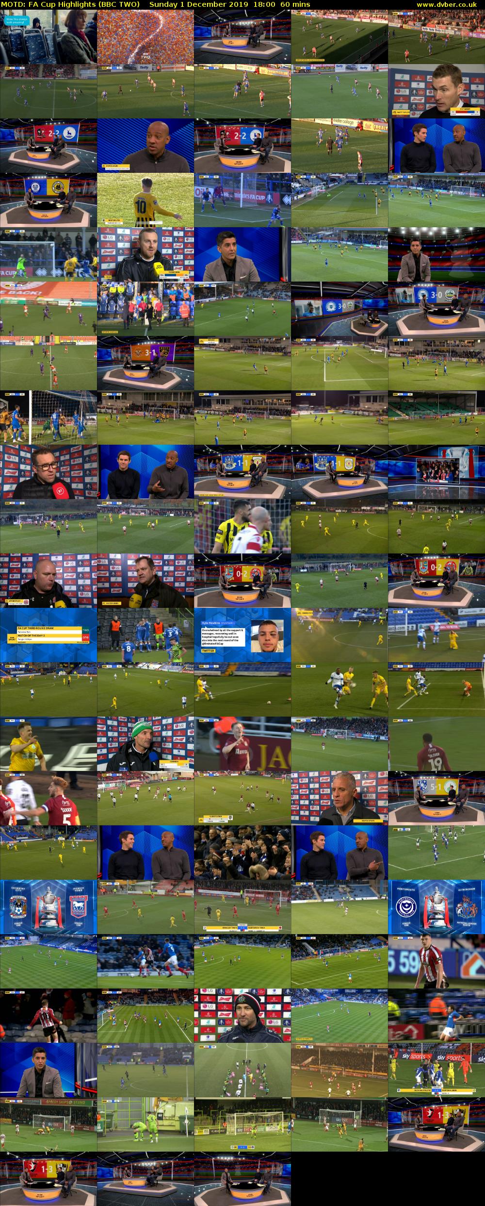 MOTD: FA Cup Highlights (BBC TWO) Sunday 1 December 2019 18:00 - 19:00