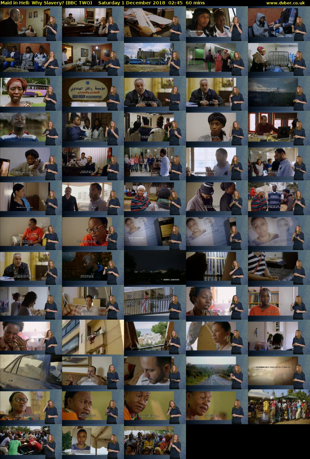 Maid in Hell: Why Slavery? (BBC TWO) Saturday 1 December 2018 02:45 - 03:45