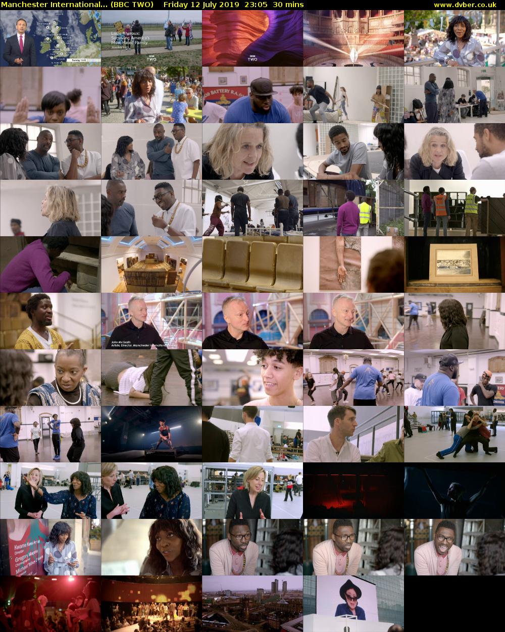 Manchester International... (BBC TWO) Friday 12 July 2019 23:05 - 23:35