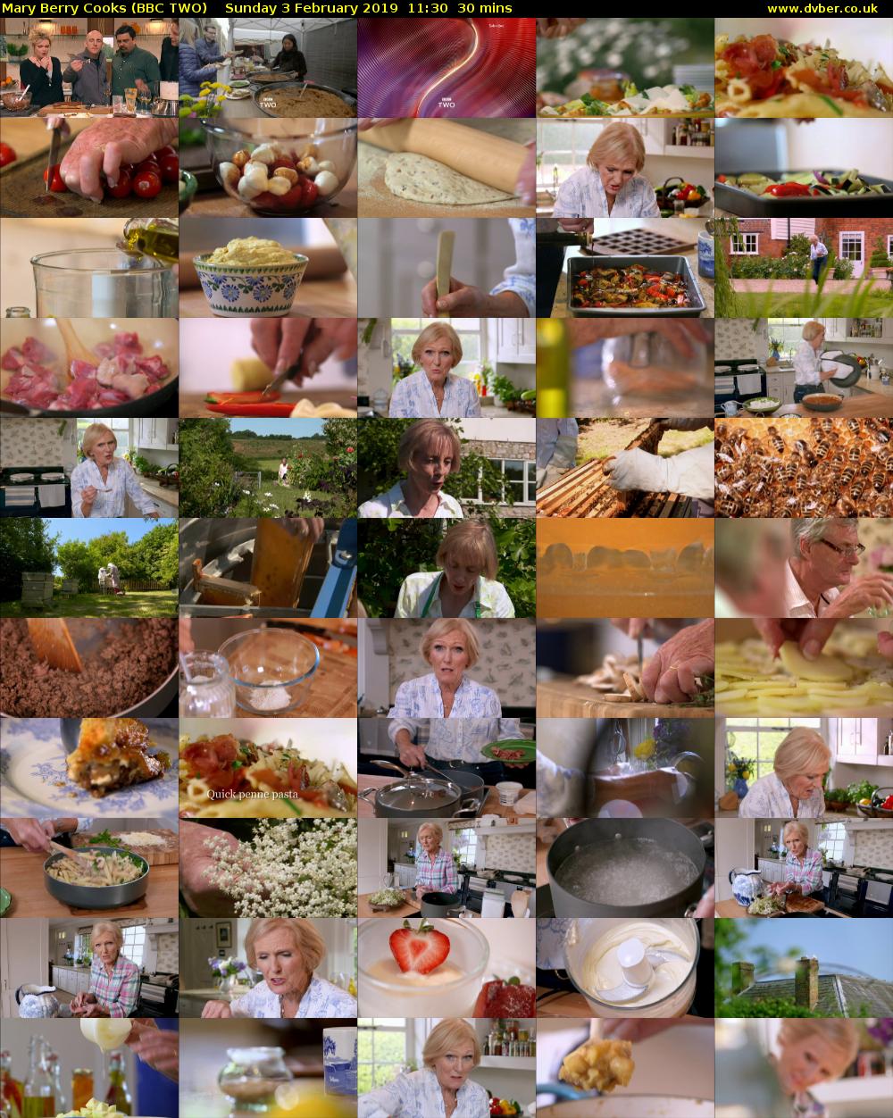 Mary Berry Cooks (BBC TWO) Sunday 3 February 2019 11:30 - 12:00