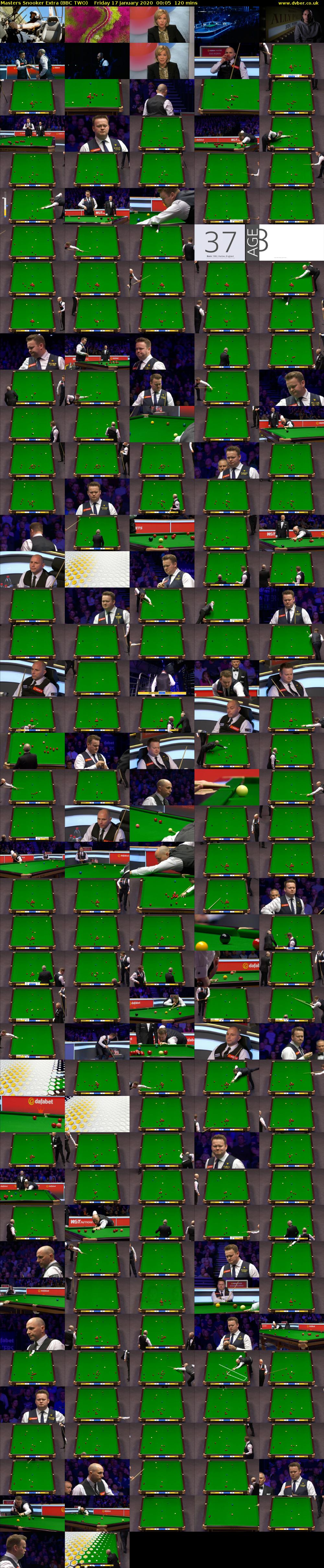 Masters Snooker Extra (BBC TWO) Friday 17 January 2020 00:05 - 02:05