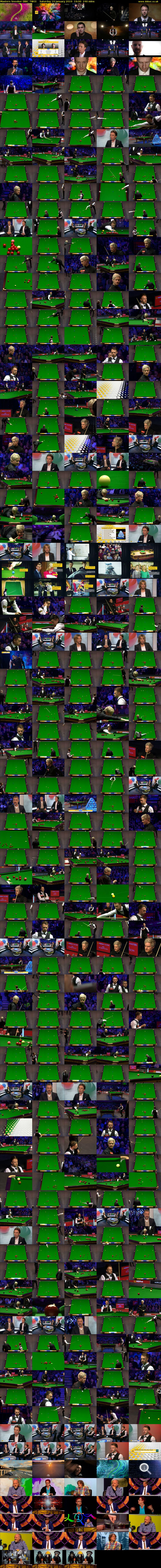 Masters Snooker (BBC TWO) Saturday 19 January 2019 19:00 - 23:00