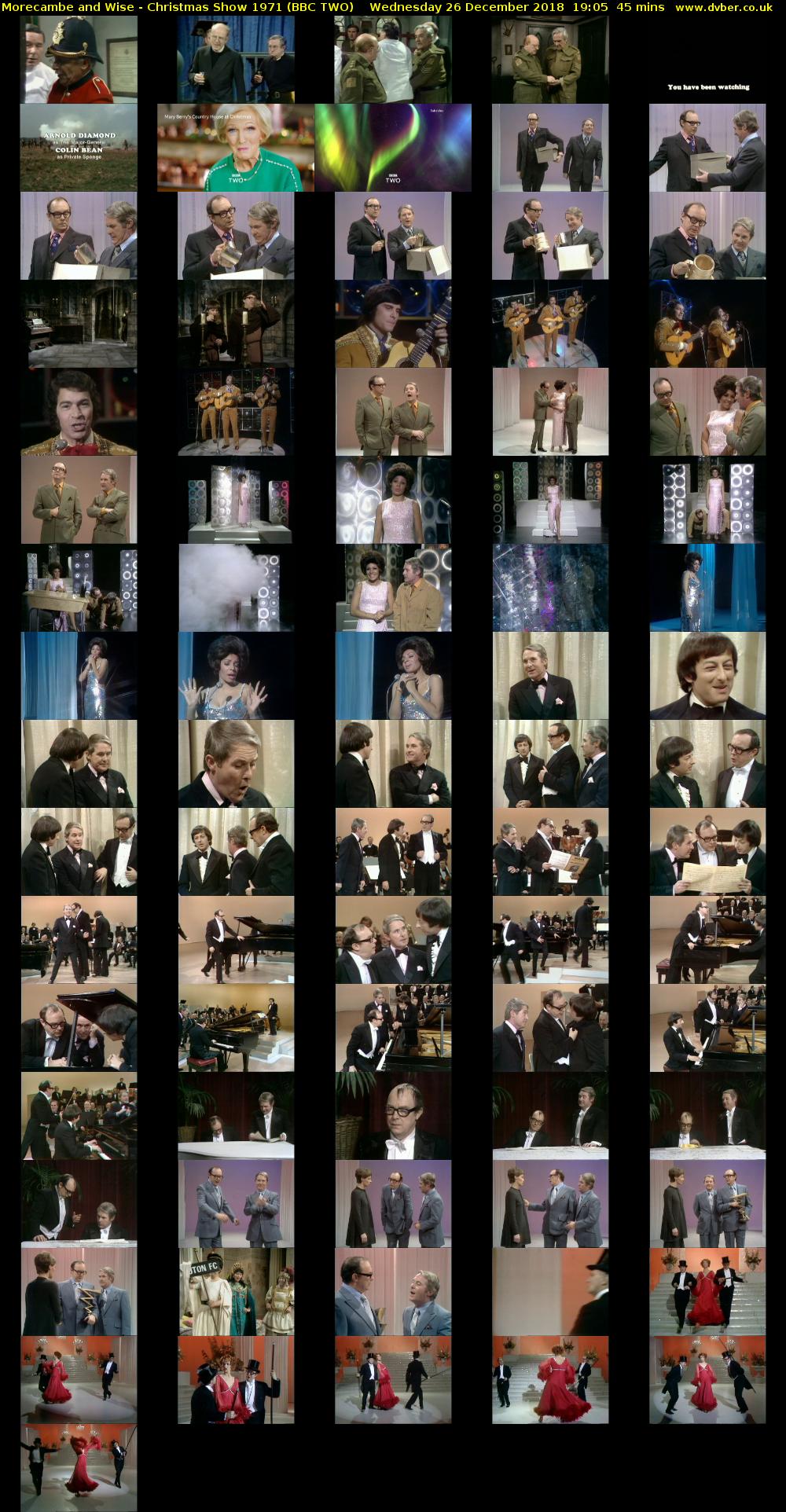 Morecambe and Wise - Christmas Show 1971 (BBC TWO) Wednesday 26 December 2018 19:05 - 19:50