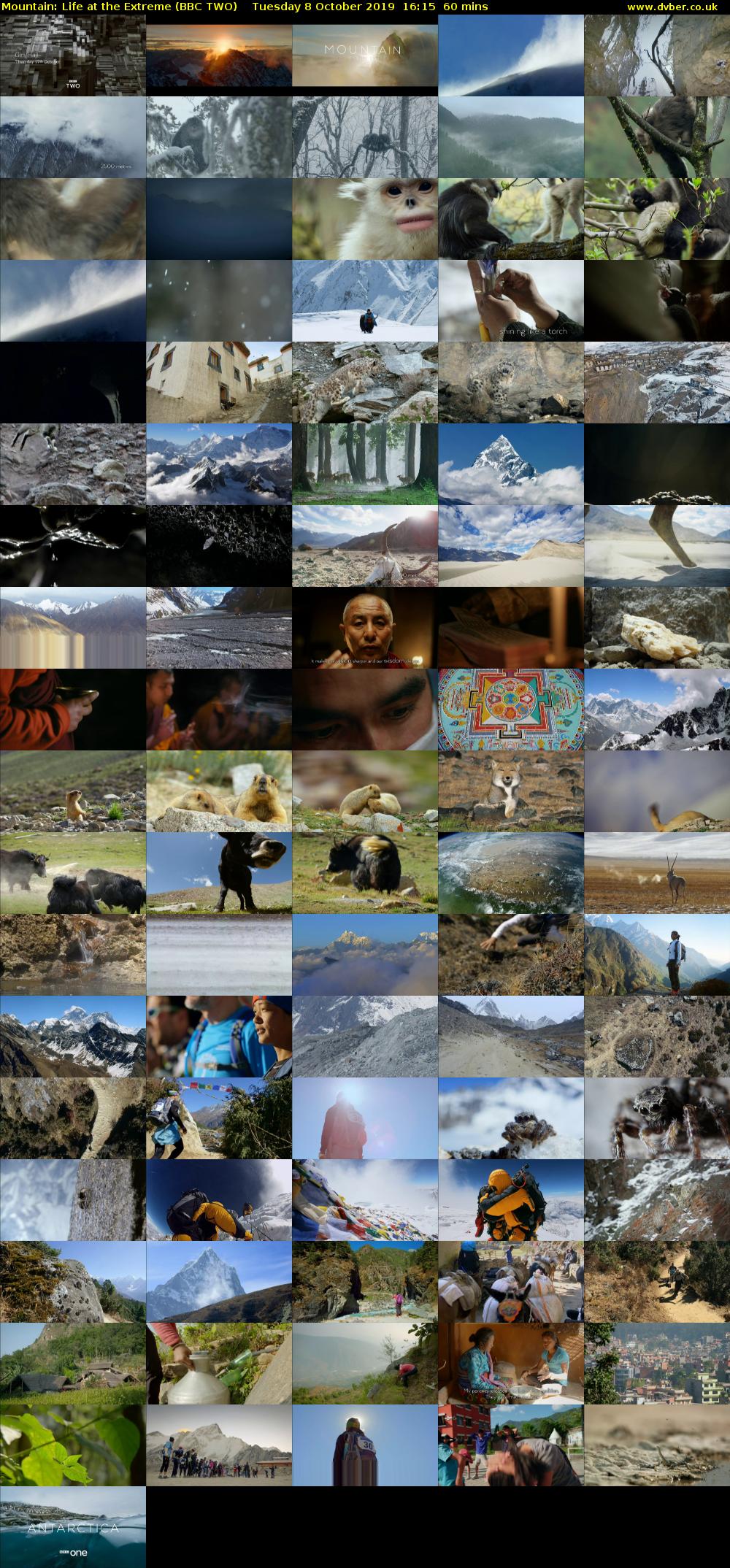 Mountain: Life at the Extreme (BBC TWO) Tuesday 8 October 2019 16:15 - 17:15