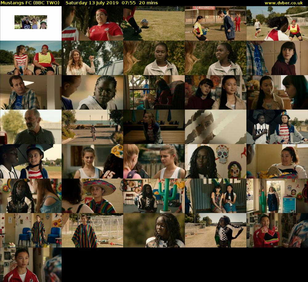 Mustangs FC (BBC TWO) Saturday 13 July 2019 07:55 - 08:15