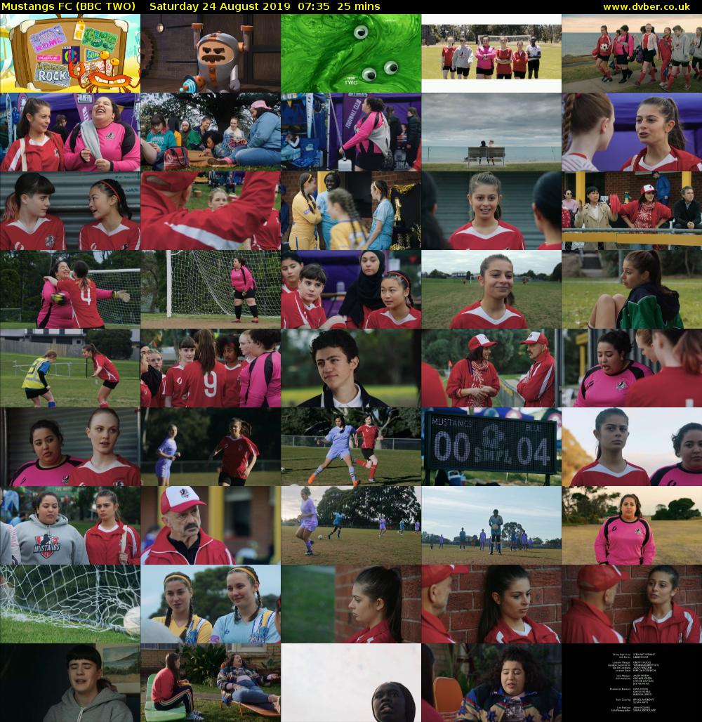 Mustangs FC (BBC TWO) Saturday 24 August 2019 07:35 - 08:00