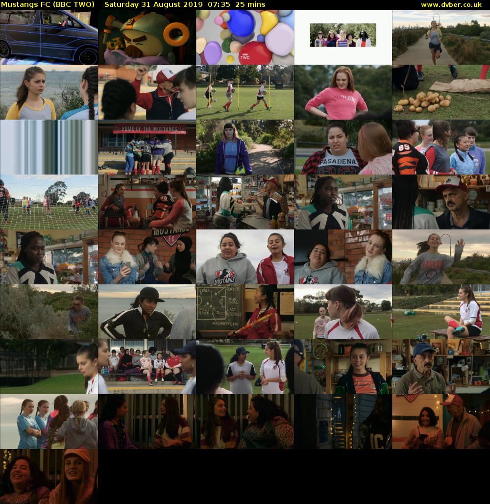 Mustangs FC (BBC TWO) Saturday 31 August 2019 07:35 - 08:00