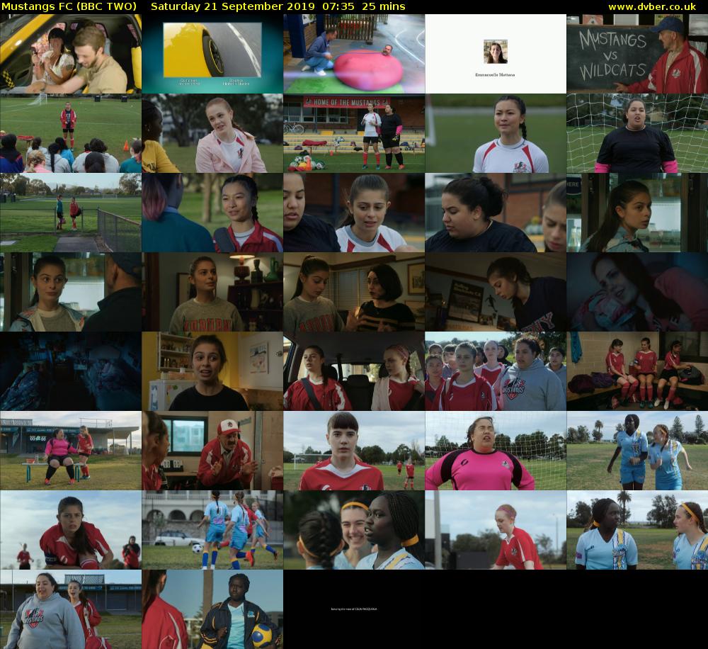 Mustangs FC (BBC TWO) Saturday 21 September 2019 07:35 - 08:00