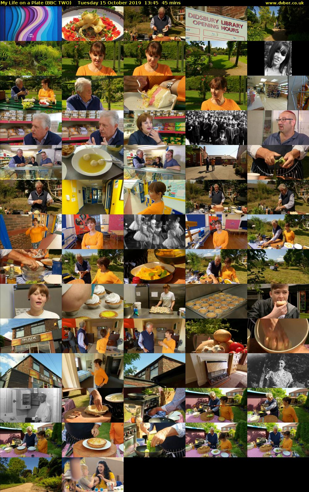 My Life on a Plate (BBC TWO) Tuesday 15 October 2019 13:45 - 14:30