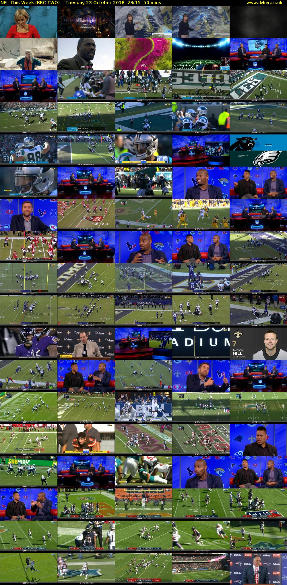 NFL This Week (BBC TWO) Tuesday 23 October 2018 23:15 - 00:05