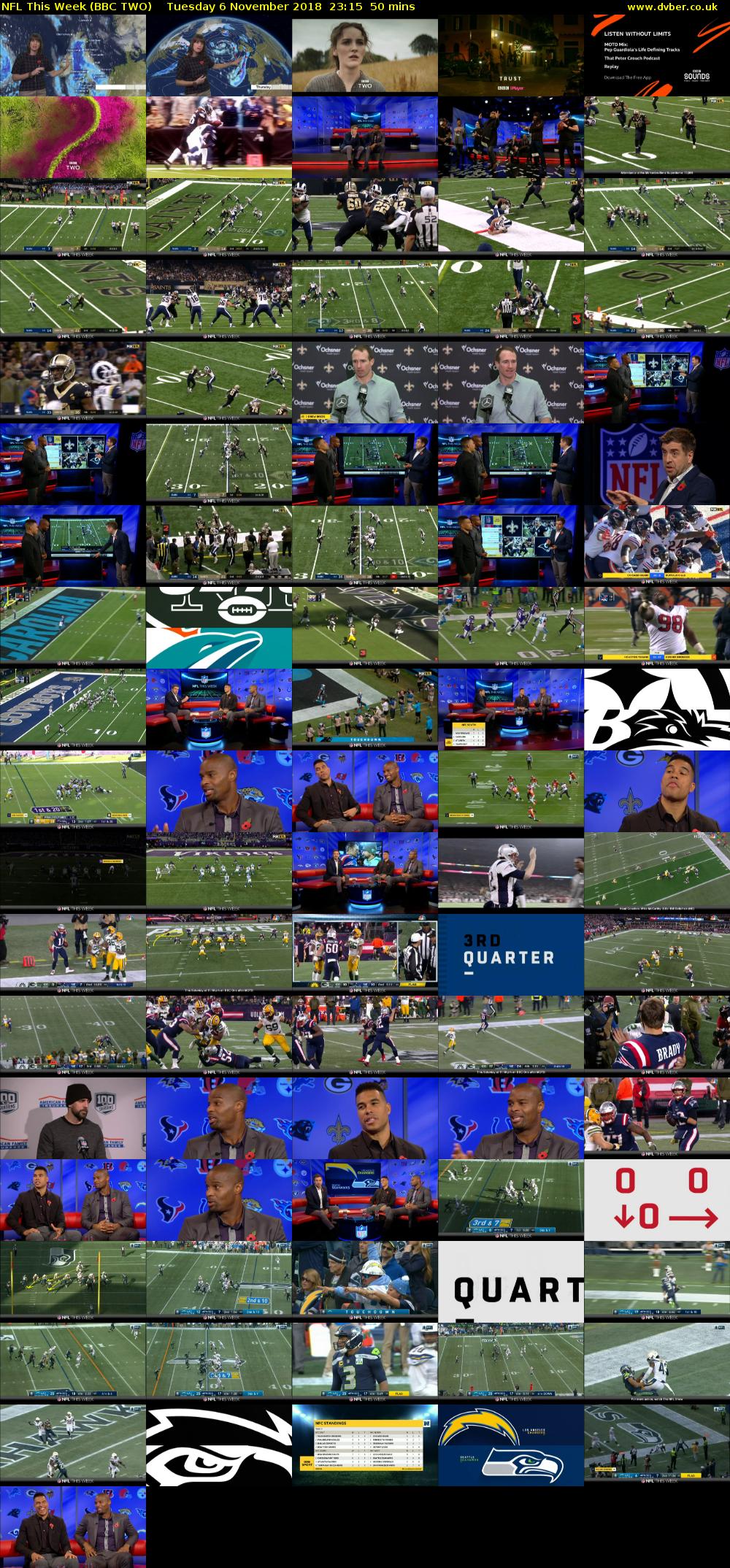 NFL This Week (BBC TWO) Tuesday 6 November 2018 23:15 - 00:05